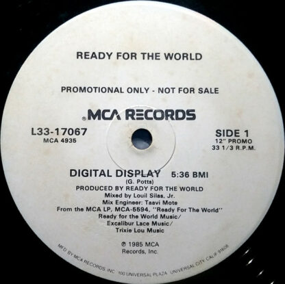 Ready For The World - Digital Display (12", Promo)