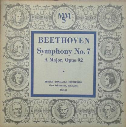 Beethoven* - Zurich Tonhalle Orchestra*, Otto Ackermann - Symphony No. 7 In A, Opus 92 (10")