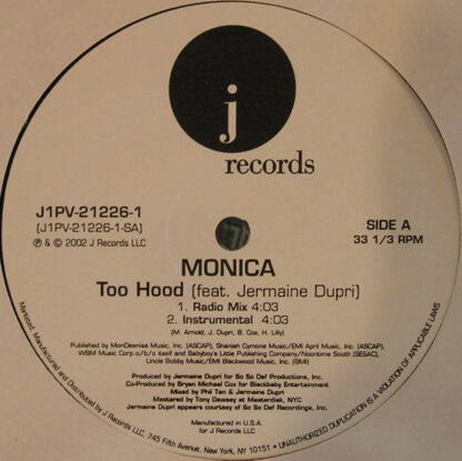Monica - Too Hood (12")