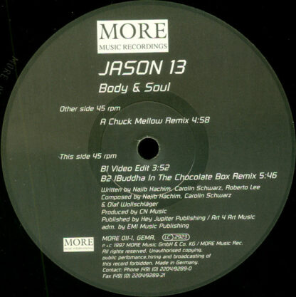 Jason 13 - Body & Soul (12", Maxi)