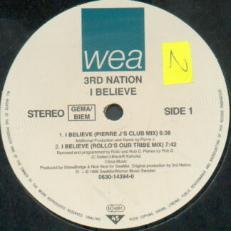 3rd Nation - I Believe (12", Maxi)