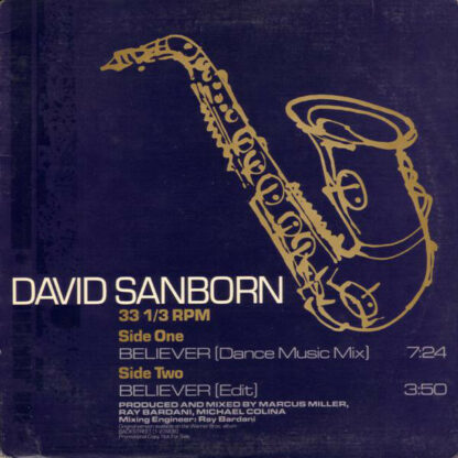 David Sanborn - Believer (12", Promo)