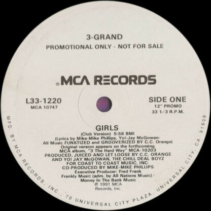 3-Grand* - Girls (12", Promo)