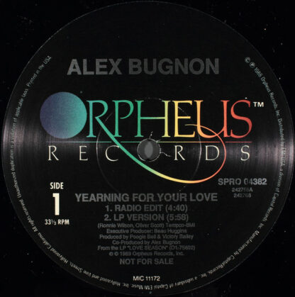 Alex Bugnon - Yearning For Your Love (12", Promo)
