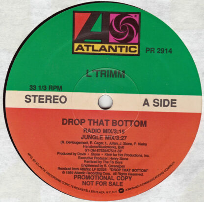 L'Trimm - Drop That Bottom (12", Single, Promo)