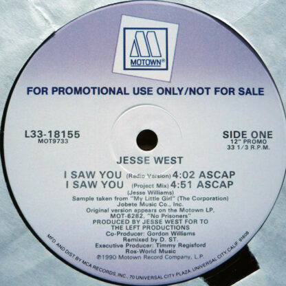 Jesse West - I Saw You (12", Promo)