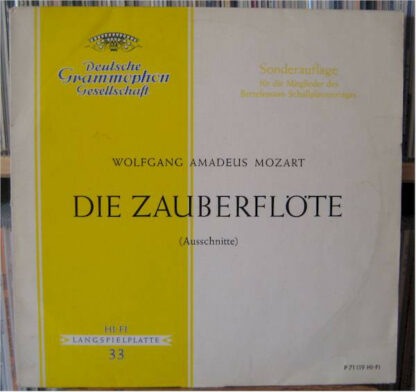 Ferenc Fricsay - Wolfgang Amadeus Mozart - RIAS Symphonie-Orchester Berlin - Die Zauberflöte (Ausschnitte) (LP, Album, Mono)